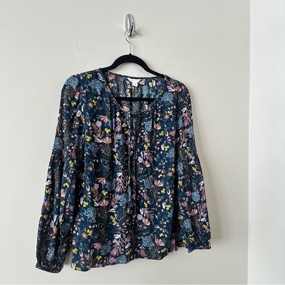 CASLON (Nordstrom) -Floral Boho Peasant Blouse (Size:XS) - Picture 3 of 8